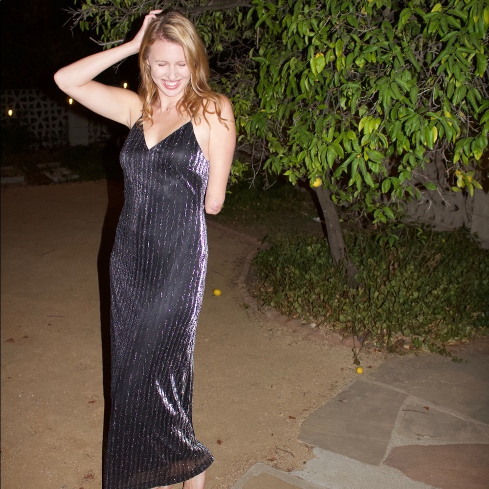 Black Sparkly Maxi Dress